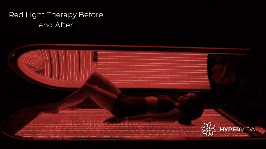 red light therapy before and after
